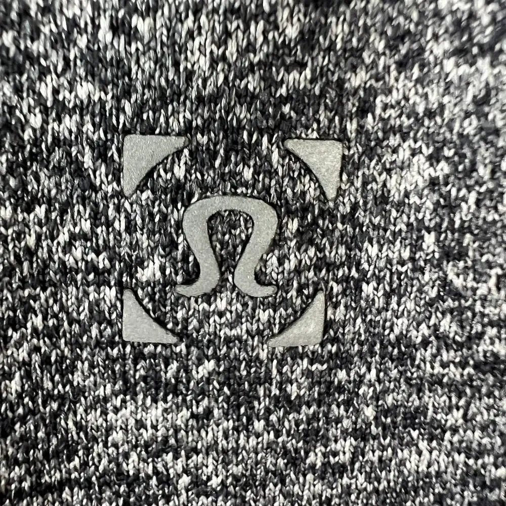 Lululemon Engineered Warmth Wool Long Sleeve Crew Black White Pullover Top Sz? M